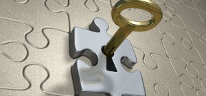 Key in a puzzle piece