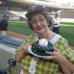 Mrs. Vivian Snustad at a Twins Game