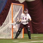 Goalie of Augsburg's Women's Lacrosse team