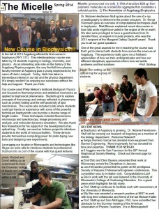 Spring 14 Issue - Biophysics Newsletter (page 1)