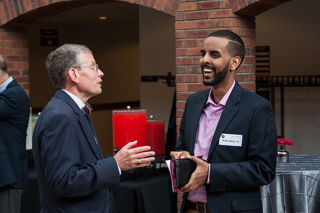 Meeting of the Presidents: President Paul C. Pribbenow and Day Student Body President Banna Kidane '15: