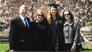 Anne Thompson Heller with her family at Augsburg College graduation