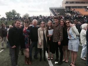 Raether's family, from left: son Cristian (Gustavus, 2013), Alexandra (St. Mary's College of California, 2006), David, Marina, Saskia (Gustavus, 2015), Constantin (Humboldt State University of California, 2015), Marisa (Macalester, 2008), Claire (University of San Francisco, 2009). Not pictured: daughters Mariangela and Juliette.