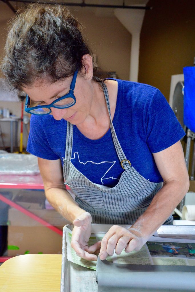 Eileen Cohen in her studio