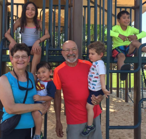 A photo of the LaHurds and their grandchildren.