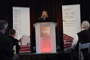 Karen Durant at the Hagfors groundbreaking ceremony.