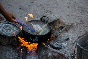 Traditional cooking style in rural Namibia