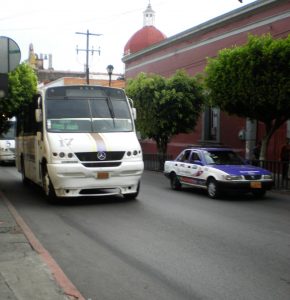 A taxi on the street in Mexico