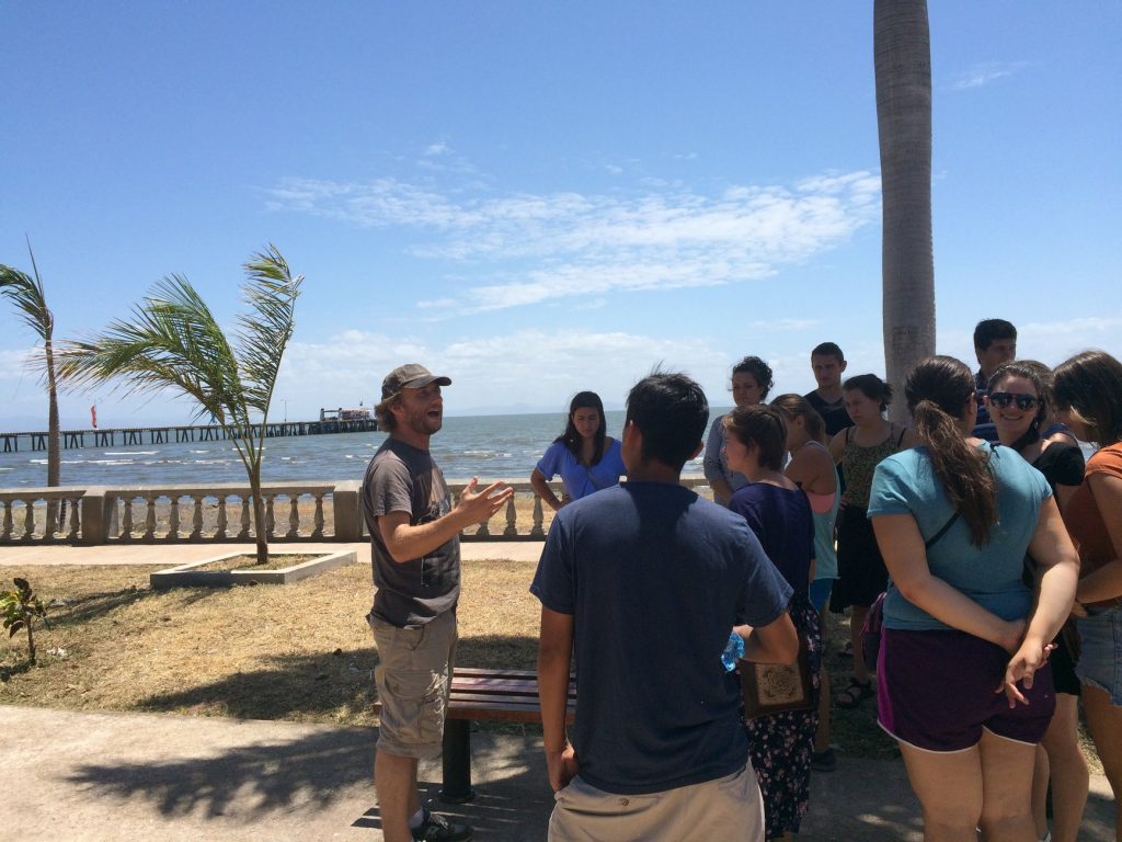 Student group outside in Nicaragua