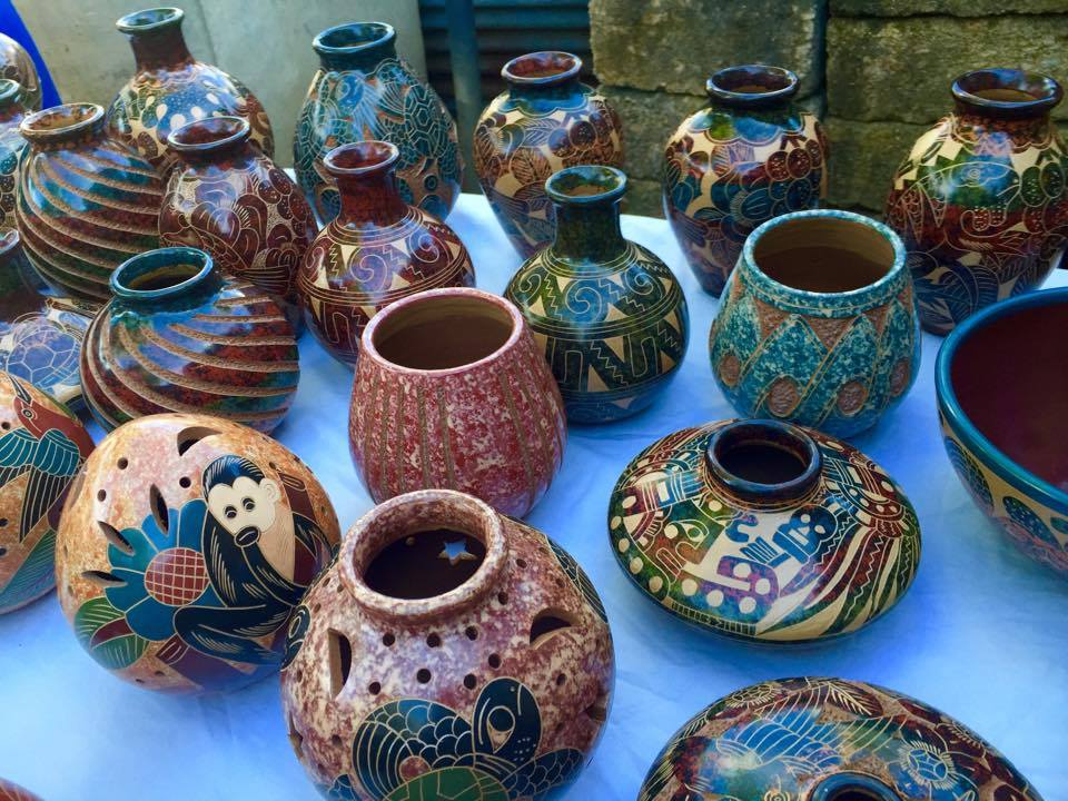 colorful pottery 