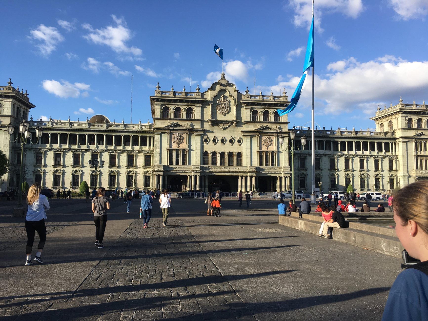 Government Building and Guatemalan Flag