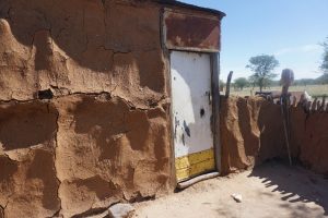 a sandy structure in rural Namibia