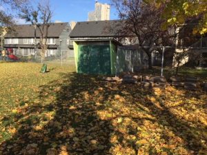 garden shed in new location