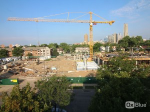 Second-story formwork on the  construction site of the Hagfors Center.