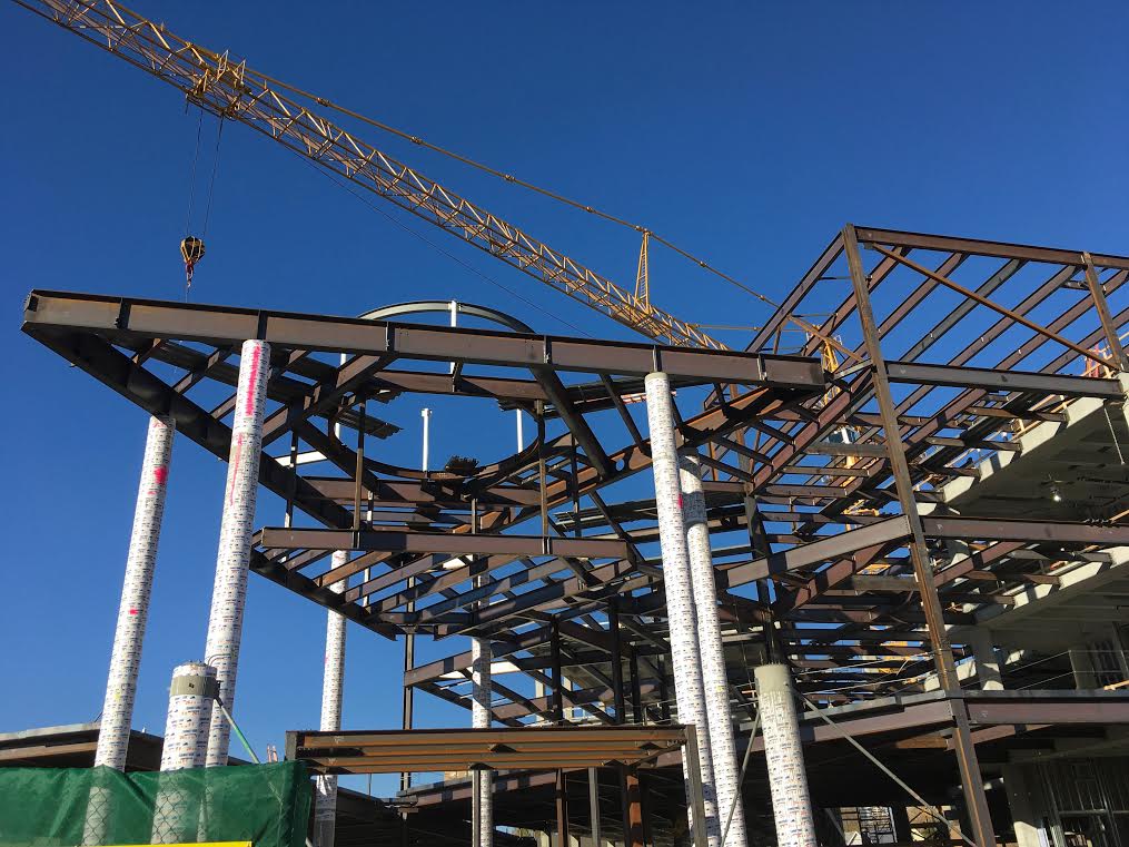 Structural steel for the suspended chapel