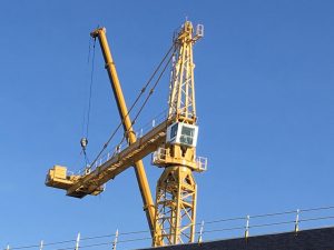 The tower crane was demobilized during the week of March 20, 2017.