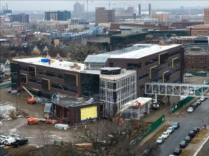 A view of the Hagfors Center from the top of Mortensen Hall (Photo courtesy: Mark Chamberlain)