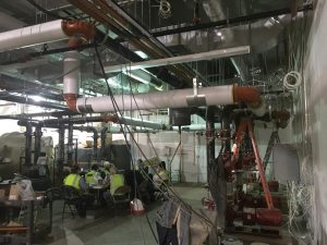 The basement mechanical room is a construction work of art.