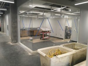 Fabrication lab with glass walls