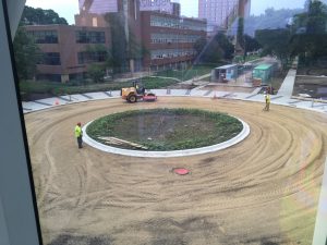 Roundabout before paving