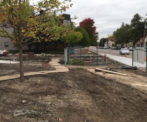 Sidewalk on west side of the site