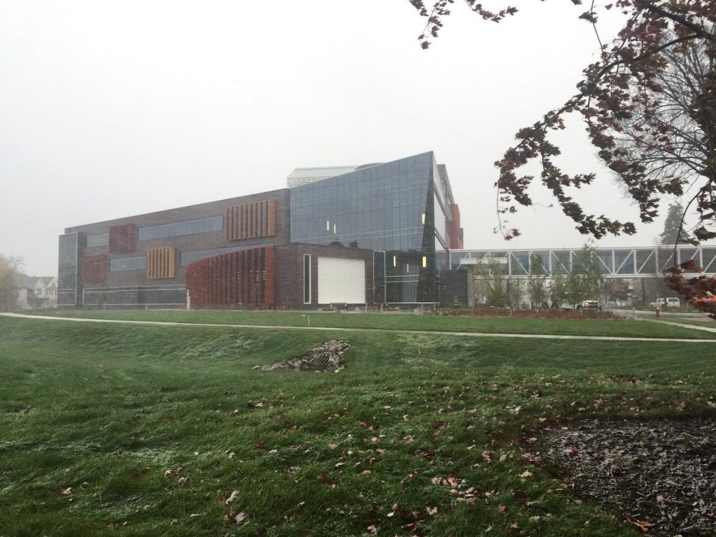 Hagfors Center and snow flurries