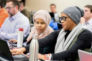 MBA students in classroom