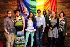 Recipients of the 2014-2015 LGBTQIA Awards at Lavender Celebration