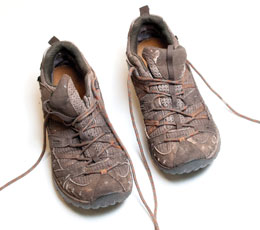 Clark trekked many miles through sometimes muddy forests in these shoes.