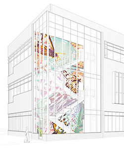 A rendering of the future AWE-funded mural