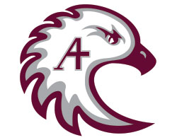 The eagle-head symbol of Augsburg College