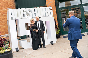 Gala attendees pose for a photo.