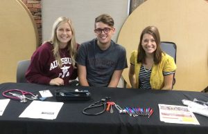 Emma Hermes ’18, Clinton Billhorn ’18, Jessica Puchalski ’17