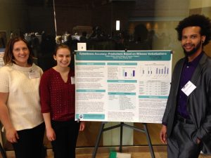 Kathryn Block, Trewayne Flatgard, and Jolene Catudioat the Midwest Undergraduate Research Conference