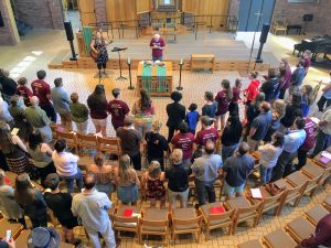 Church service at Augsburg