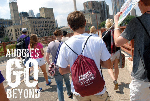 Auggies on Stone Arch Bridge