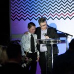 Patrice Salmeri with young guest at Gala