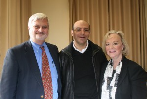 Phil Quanbeck, Dr. Mitri Raheb and Ruth Johnson, in Bethlehem, 2012. Mitri will meet with us again in 2016.