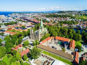 Nidaros Cathedral from the sky