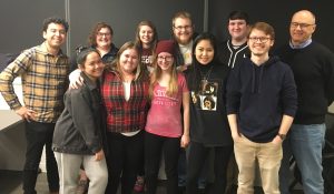 Group photo of 2019-20 Christensen Scholars with Professor Mark Tranvik