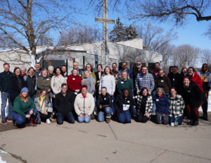 The RIH learning community gathered outside at Mount Olivet Retreat Center