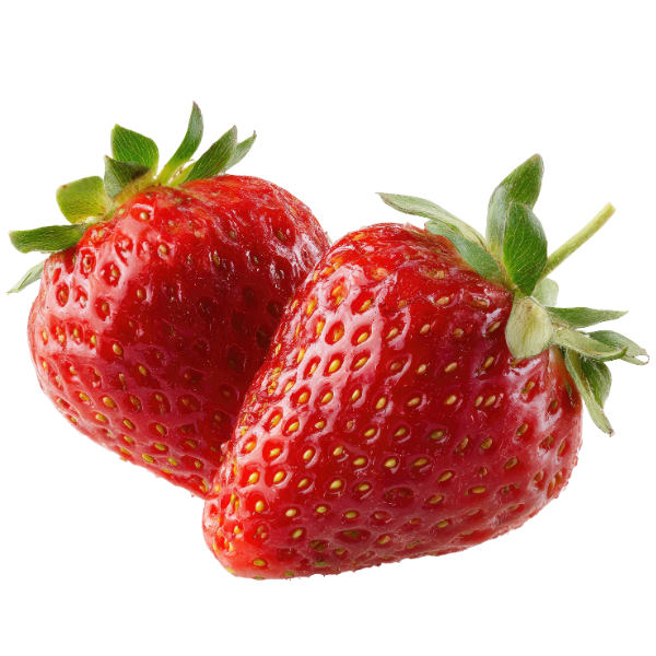 Picture of two strawberries