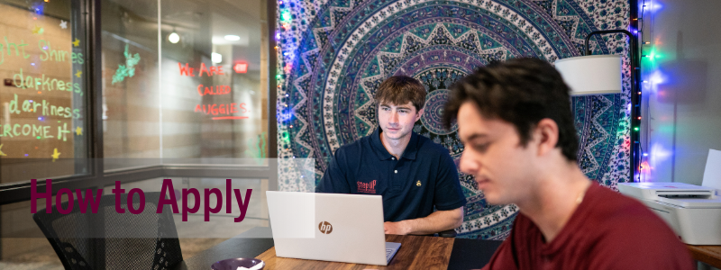 Two StepUP students studying in the study room.