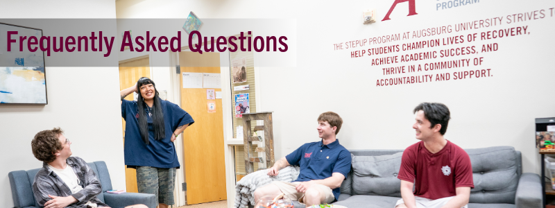 Four StepUP students talking in the StepUP office.