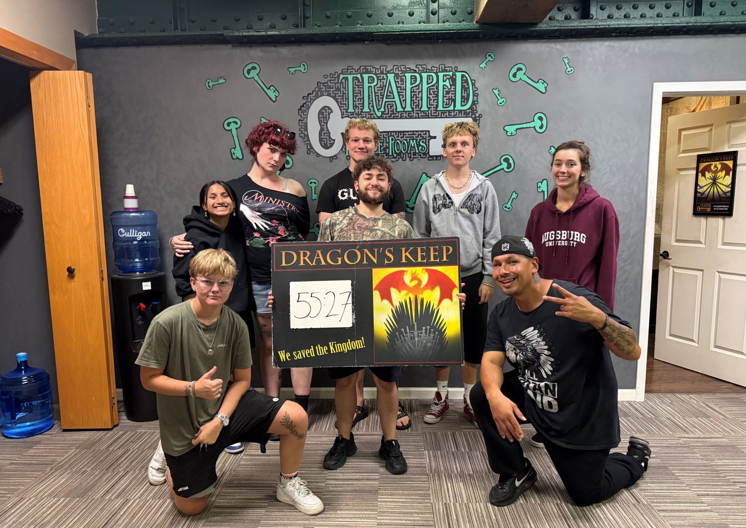 StepUP students outside of an escape room