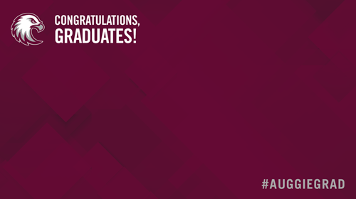 Zoom background with Eagle head Congratulations Graduates! #AuggieGrad