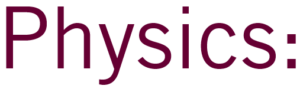 A button that says "physics" and leads to the Physics homepage.