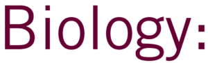A button that says "biology" and leads to the Biology homepage.