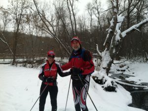 Jim and Brenda skiing