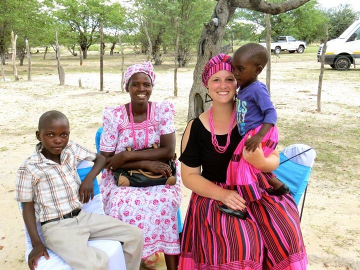 traditional African dress with host family